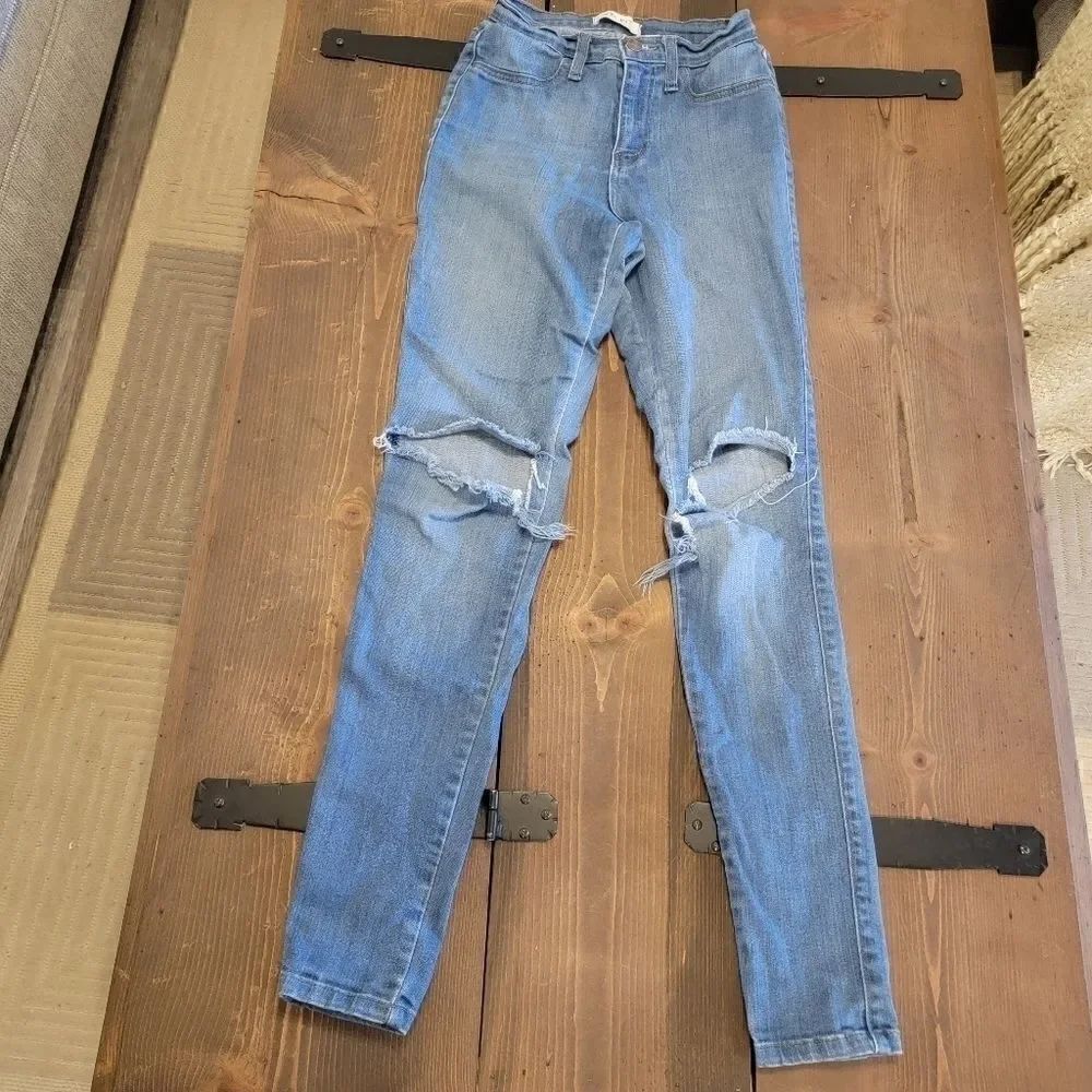 Vibrant MIU High Waist Distressed Jeans